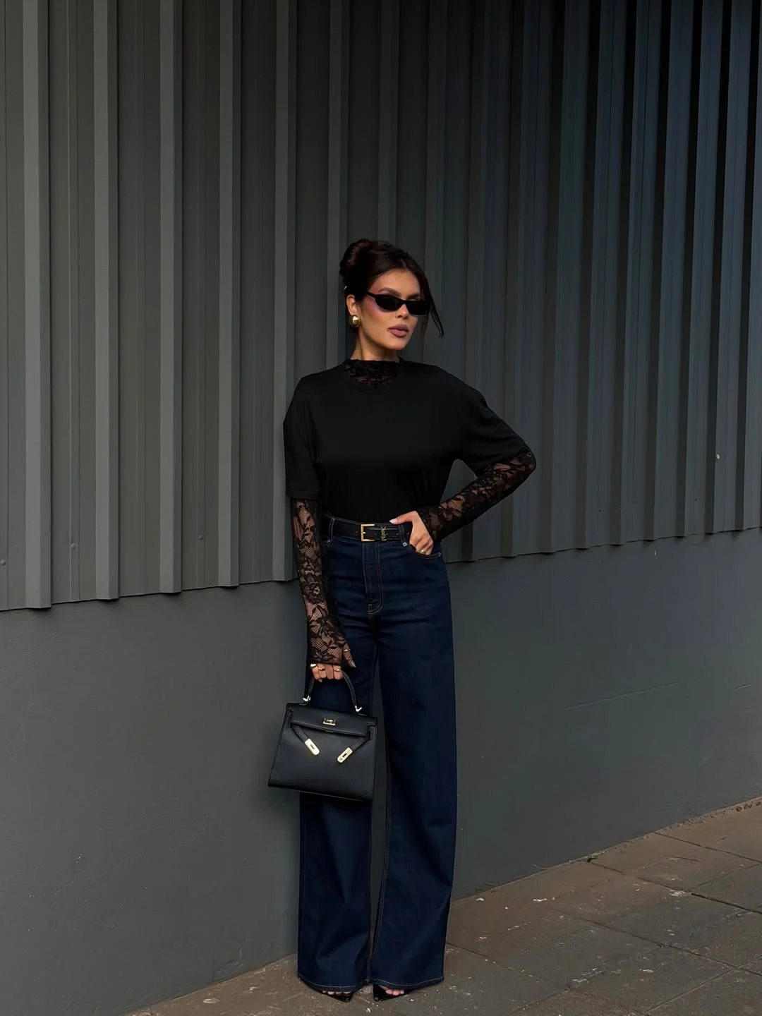 september fashion trends 2026 Dark Denim And Lace Bring Evening Minimalism Into September