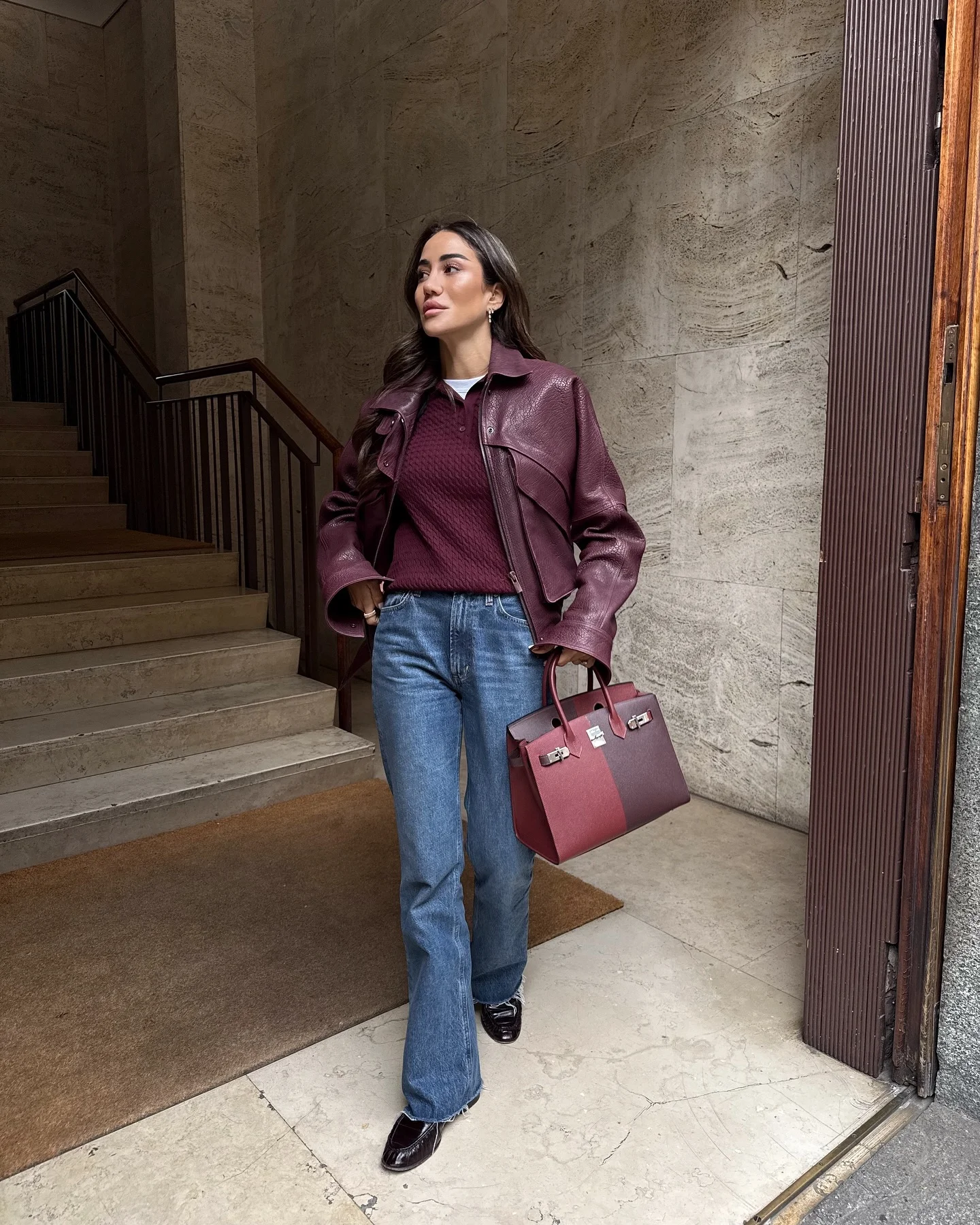 best fall outfits for women 2026 Rich Burgundy Layers That Define Fall Elegance