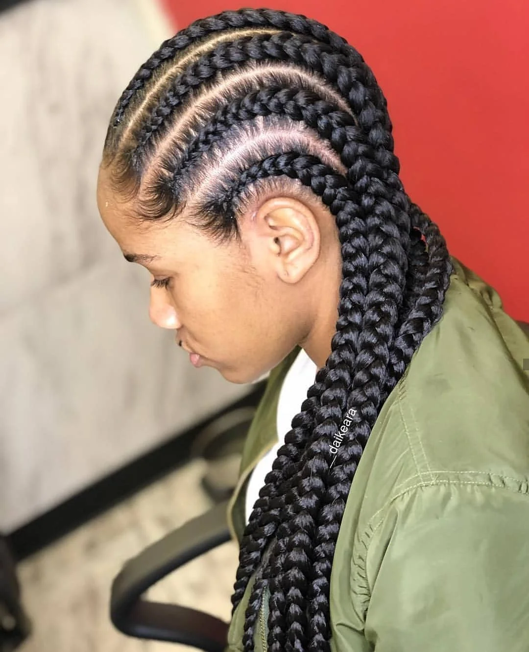 feed in braid hairstyles Classic Straight Back Feed-In Braids With Clean Precision
