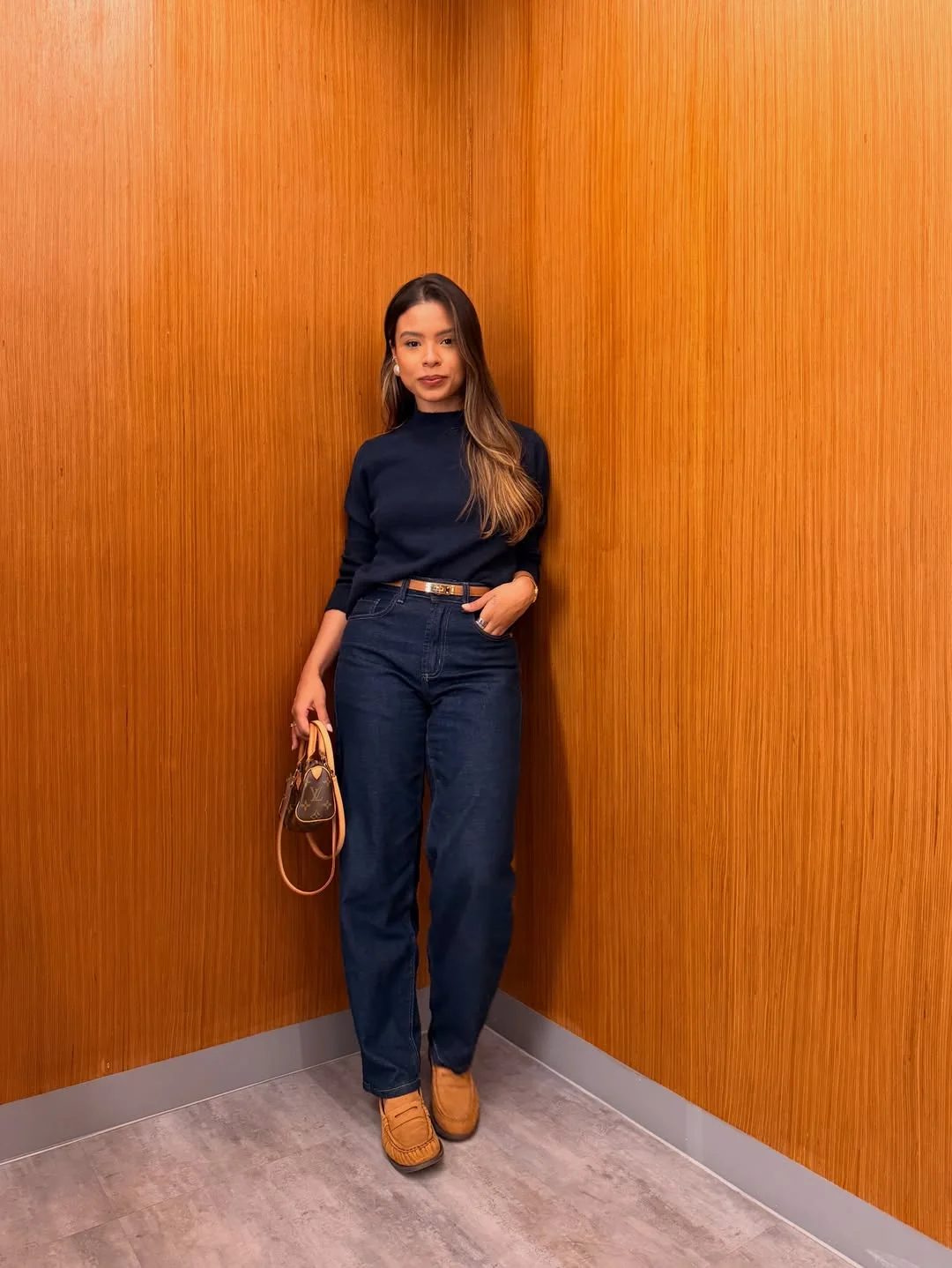 must have fall outfits 2026 Dark Denim And Rich Caramel Accents For Everyday Elegance