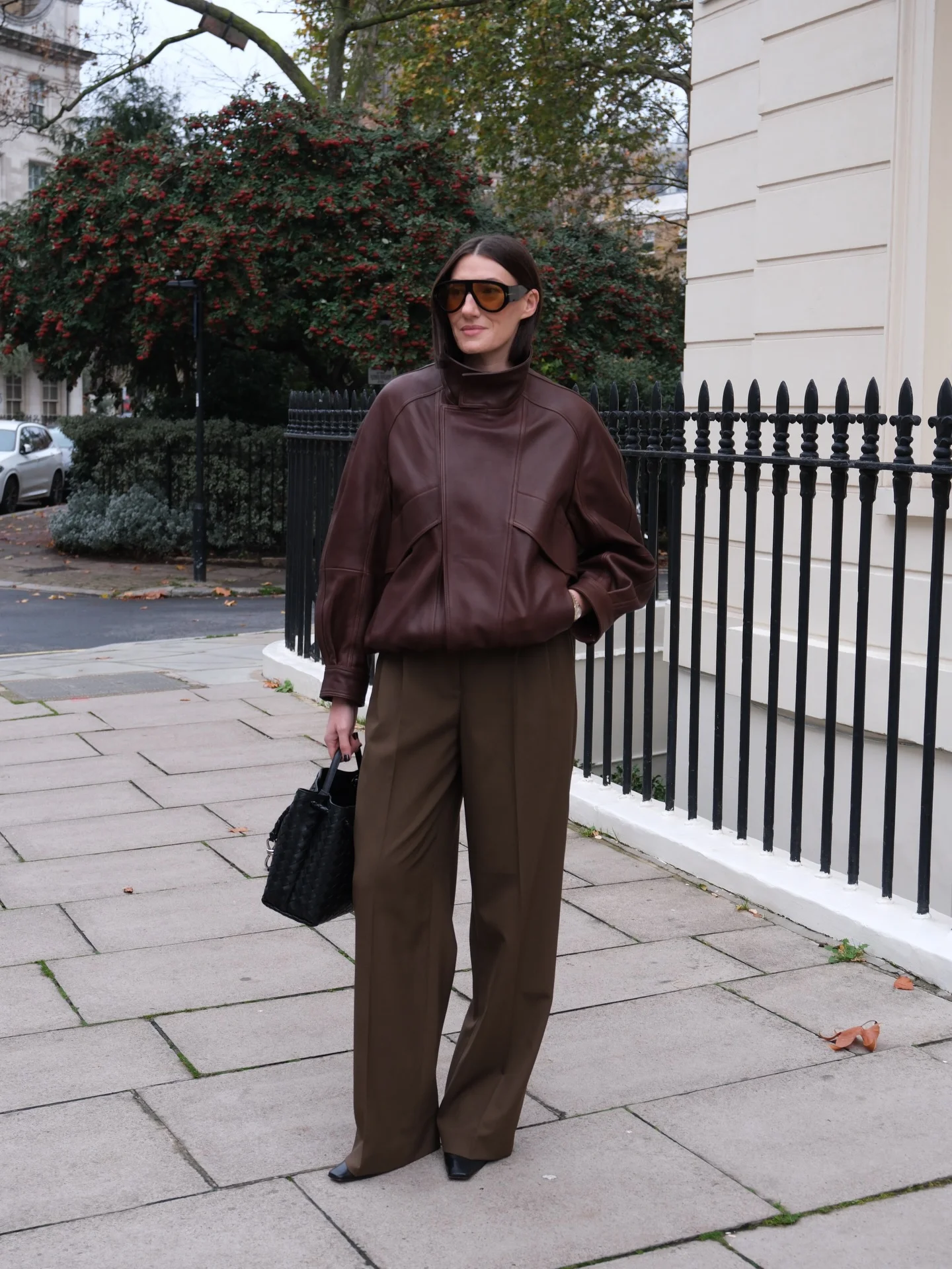 autumn casual work outfits for women 2026 Chocolate Brown Layers With Modern Confidence
