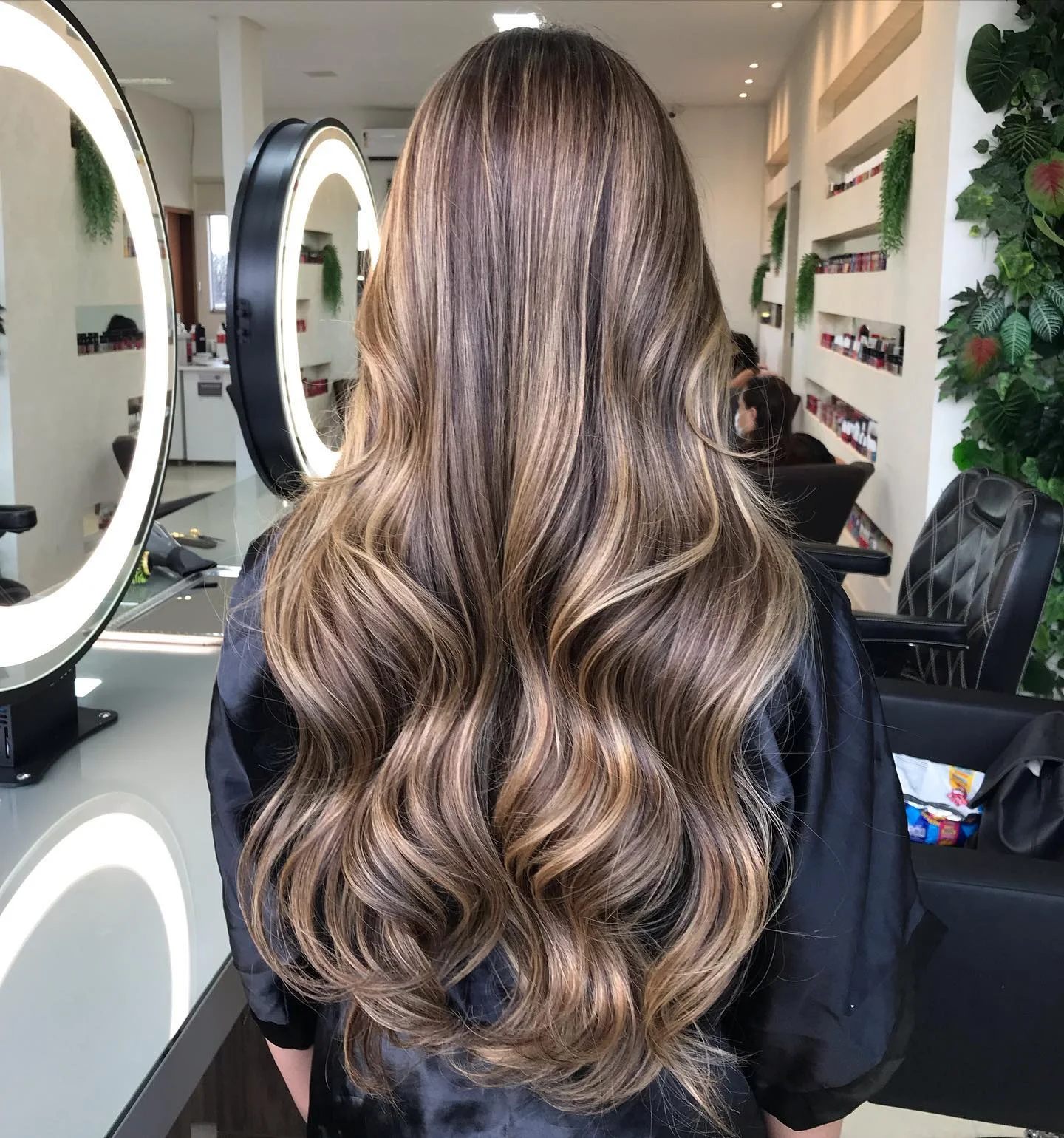 dirty blonde hair color Long Flowing Balayage With Soft Golden Ribbons