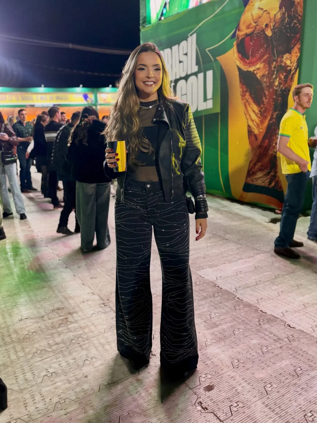 fall festival outfits for women 2026 Edgy Black Layers With Wide-Leg Glamour