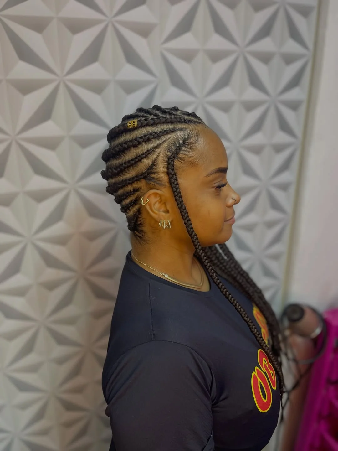 lemonade braid hairstyle Curved Crown Lemonade Braids With A Modern Fulani Finish