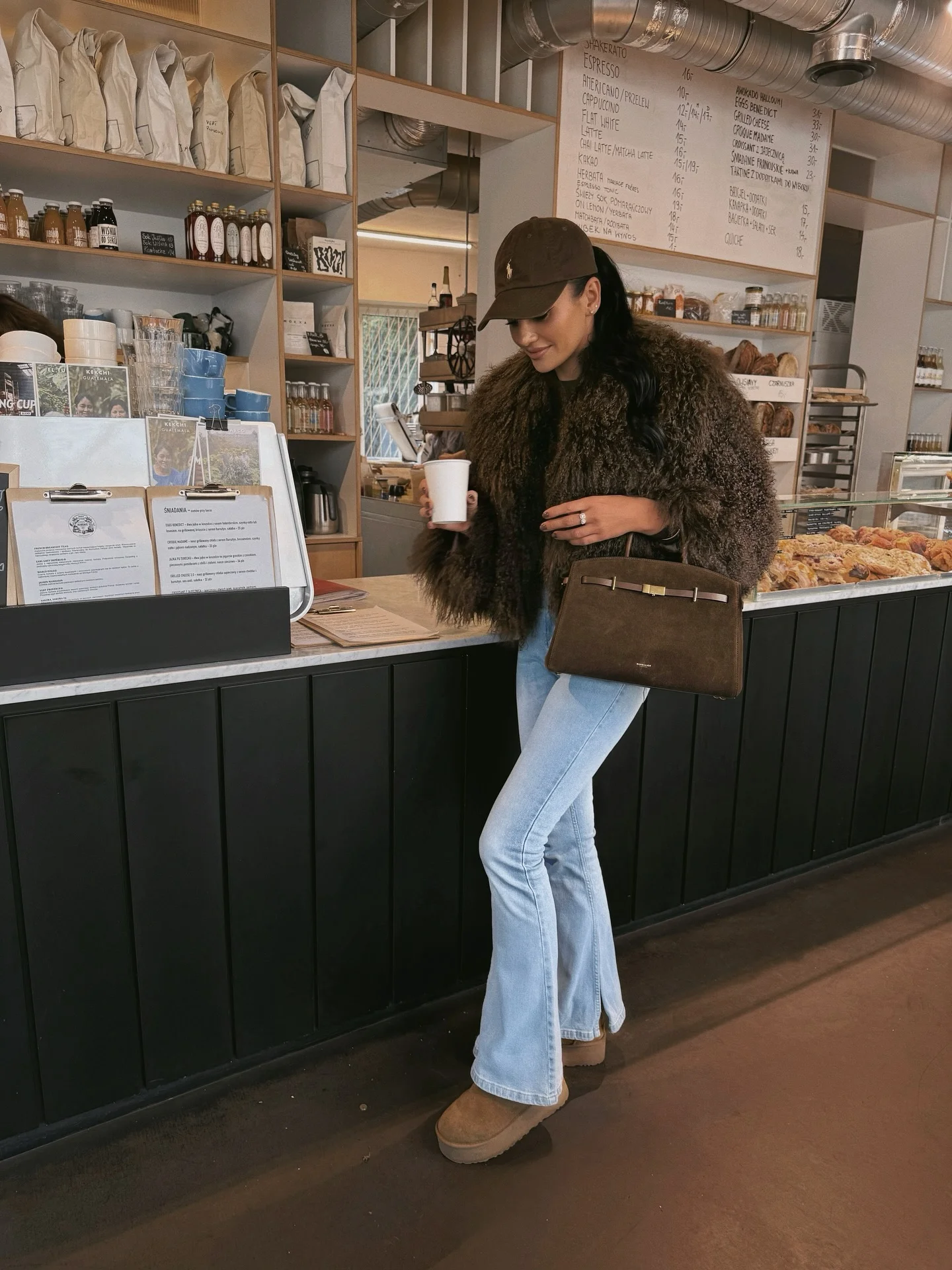shaggy jacket Relaxed Café Layers With Vintage-Inspired Texture