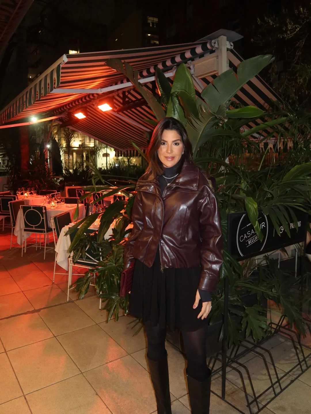 fall date night outfits for women 2026 Leather Jacket Layering With A Timeless Black Dress