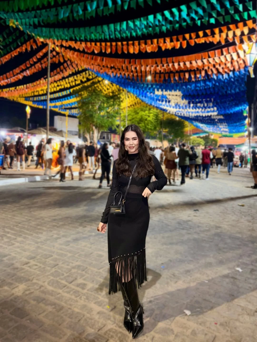 fall festival outfits for women 2026 Elegant Fringe Dress With Western Boots