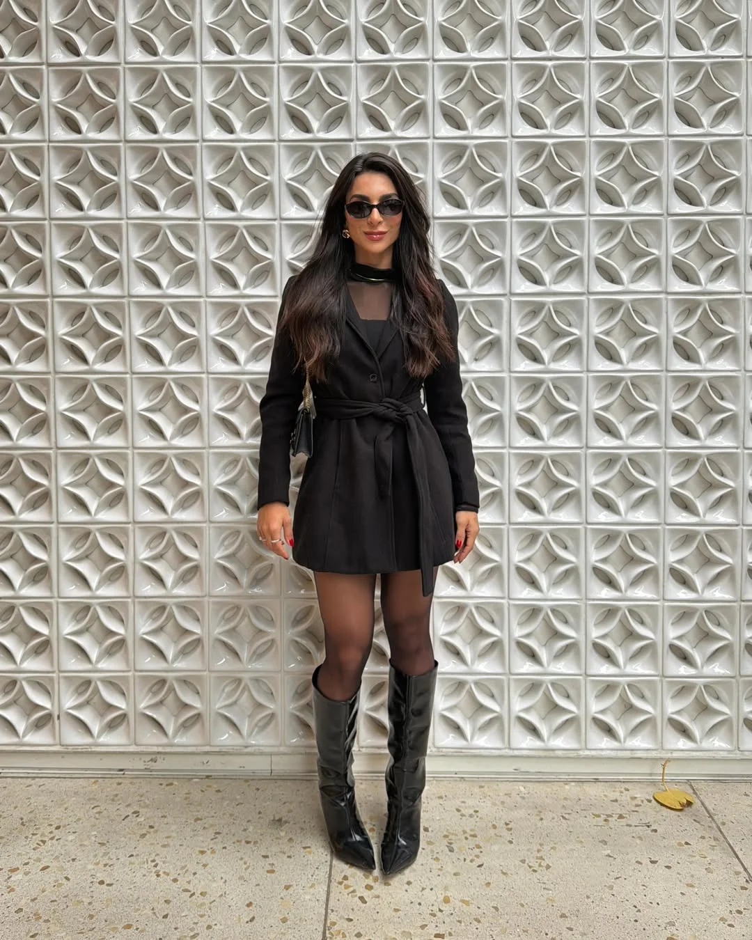 nice fall outfits for dinner 2026 Tailored Black Blazer Dress With Refined Confidence