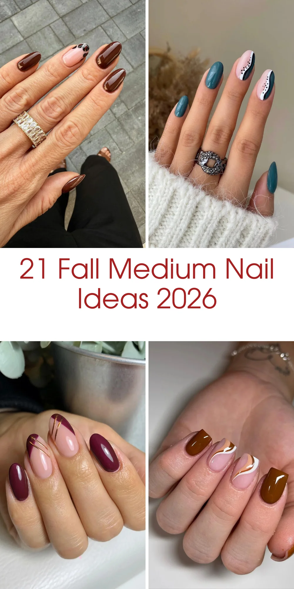 21 Fall Medium Nail Ideas 2026: Trendy Designs You'll Want to Save This Season