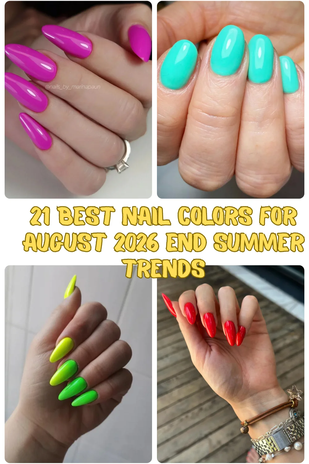 21 Best Nail Colors for August 2026 - End Summer Trends You'll Want to Wear