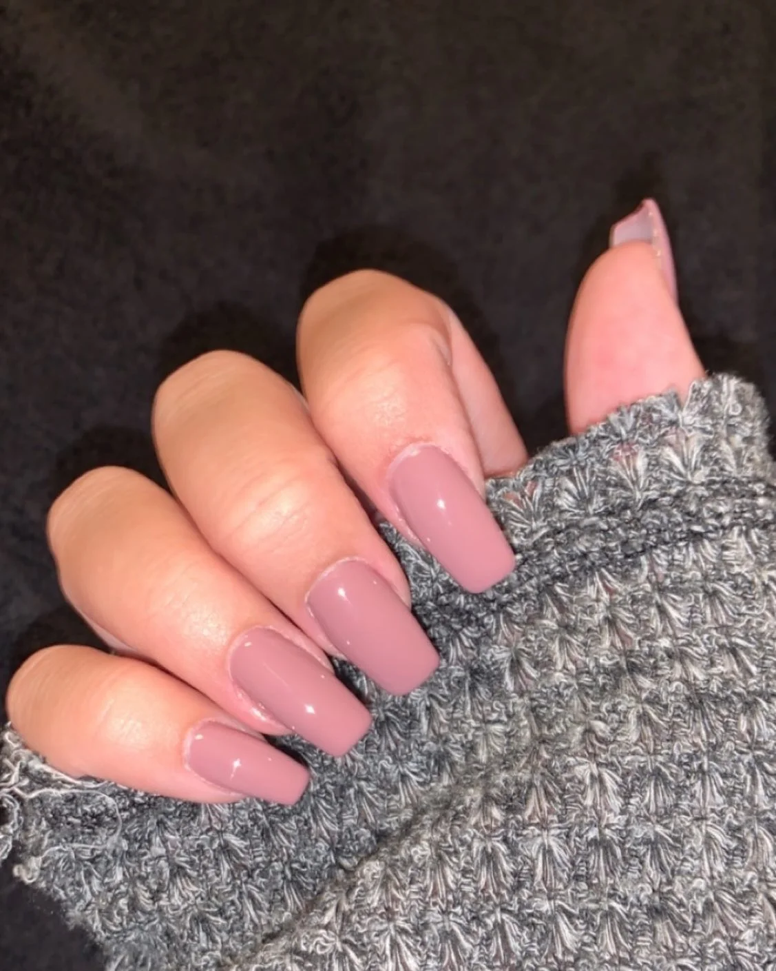 fall manicure colors 2026 Dusty Rose With A Cozy Sweater Mood