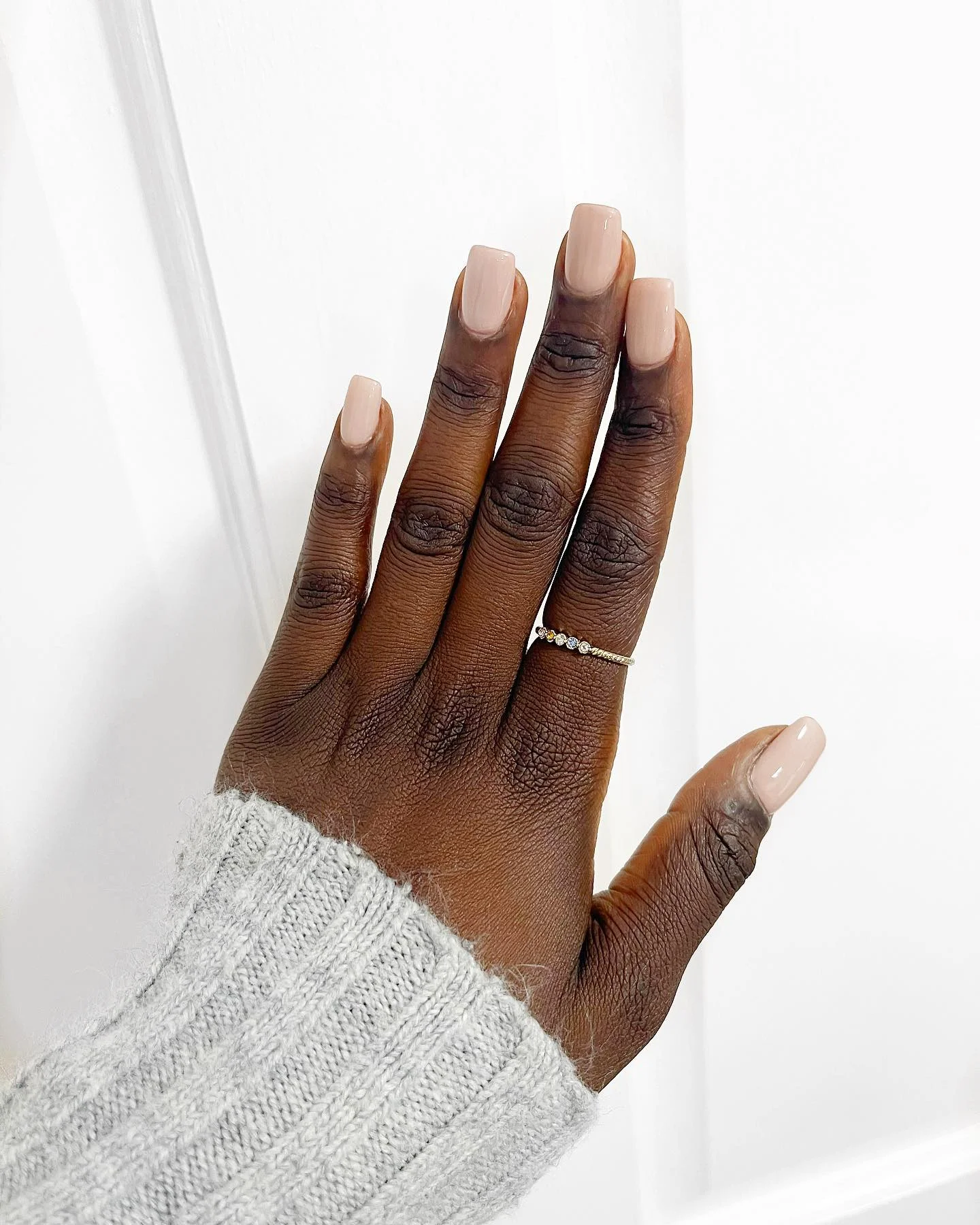 fall nails colors for dark skin Milky Almond Nude With A Soft Finish