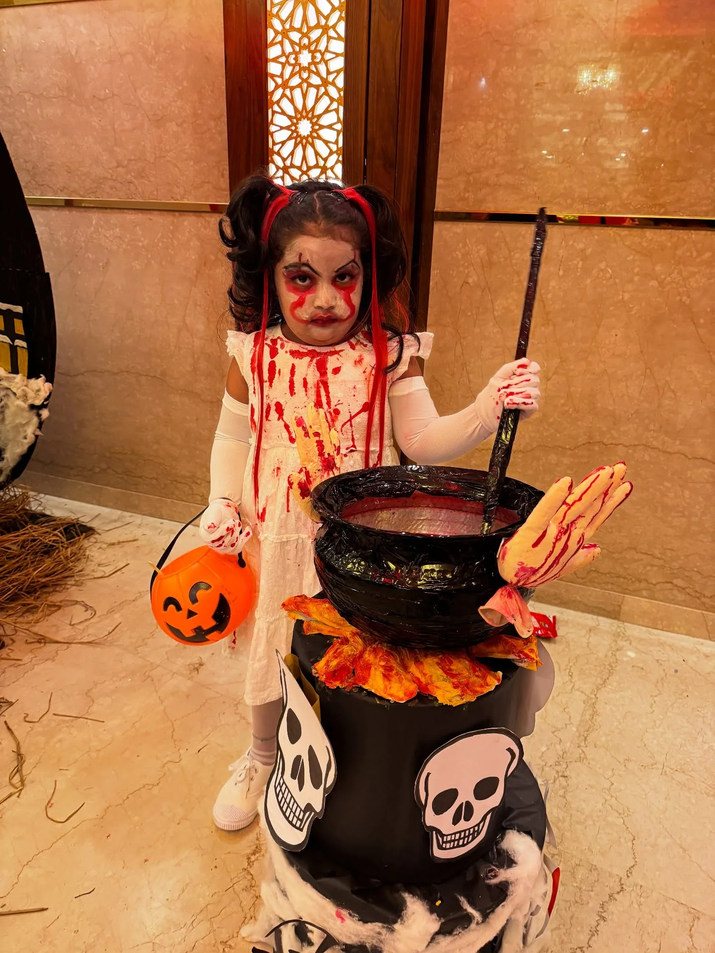halloween costume for kids 2026 Spooky Doll With A Dramatic Cauldron Costume