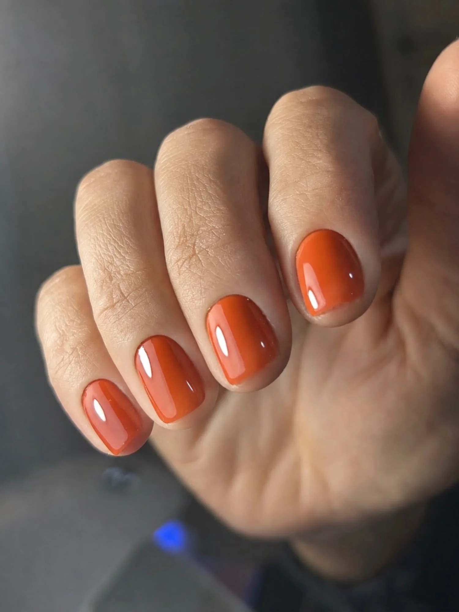 autumn nails color Burnt Orange For A Fresh And Playful Fall Manicure