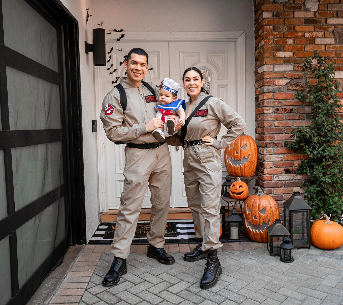trendy halloween outfits 2026 Retro Family Ghost-Hunting Utility Style