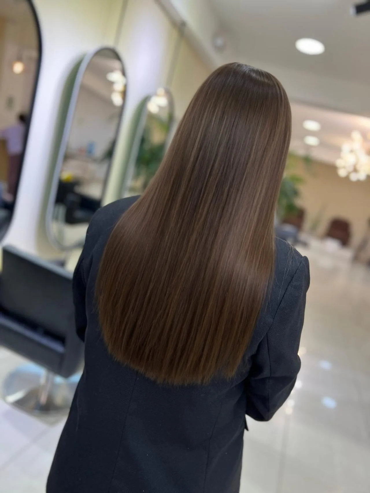 fall brown hair color ideas 2026 Classic Rich Brown Glass Hair Finish