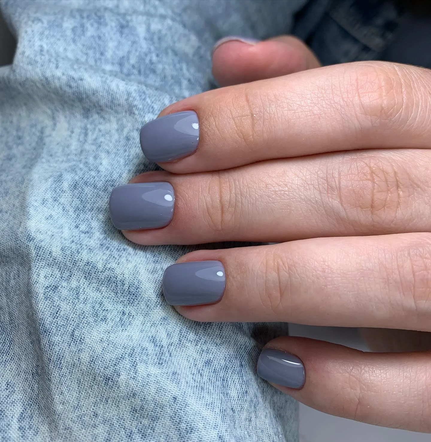 fall manicure colors 2026 Smoky Blue Gray For A Quiet Autumn Mood