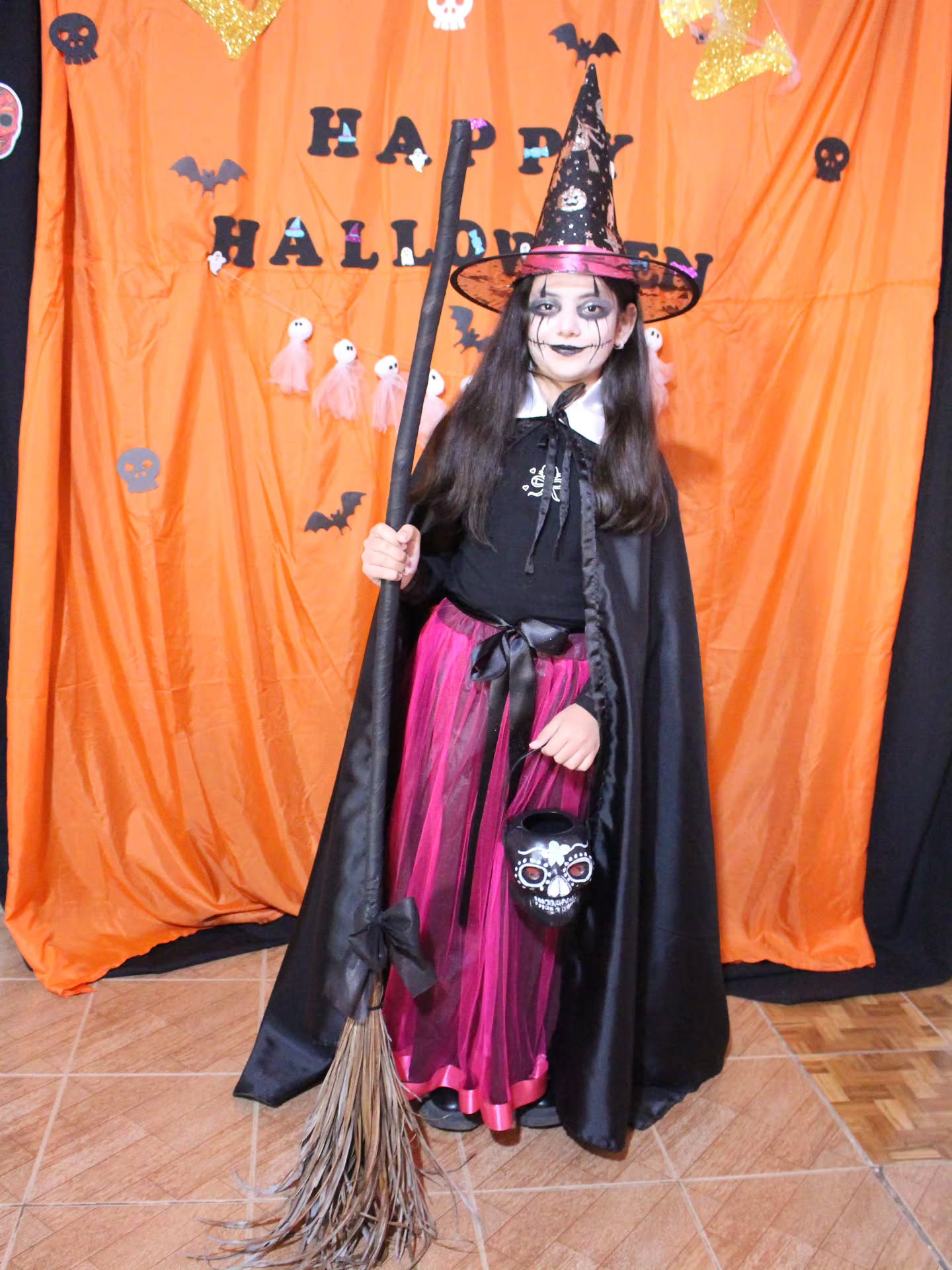 halloween costume for kids 2026 Whimsical Witch In Black And Magenta