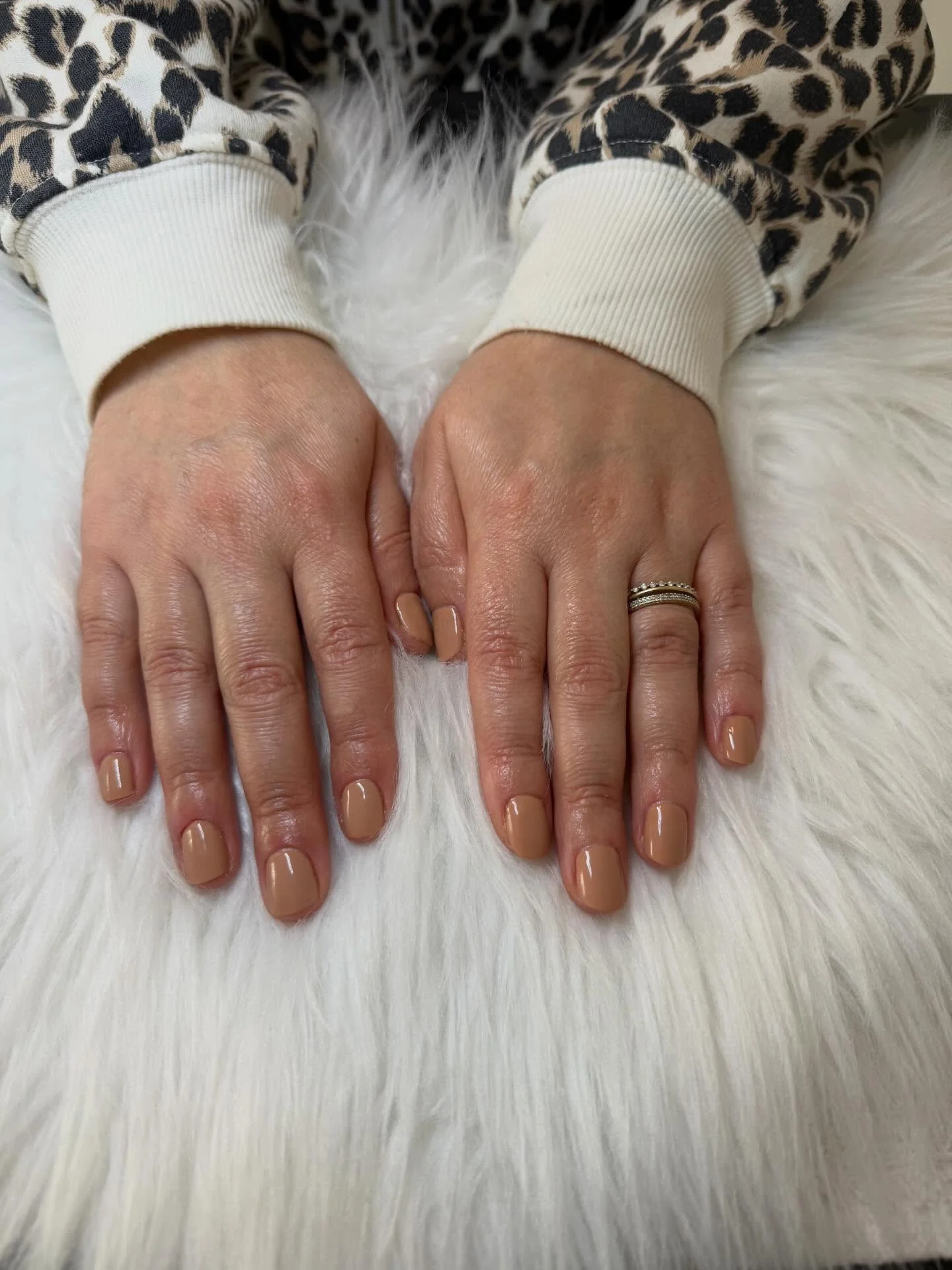 fall manicure colors 2026 Glossy Caramel Nude For Effortless Short Nail Style