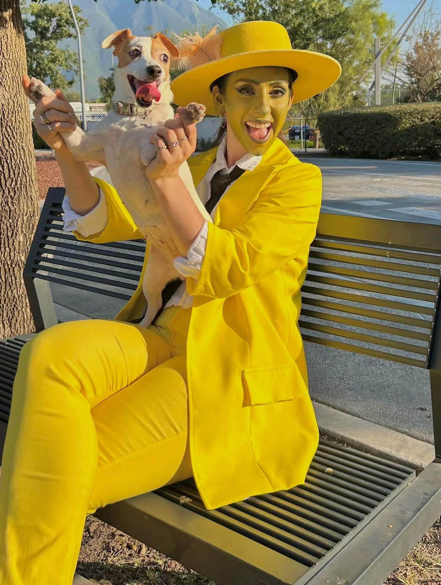 trendy halloween outfits 2026 Bold Yellow Character-Inspired Suit