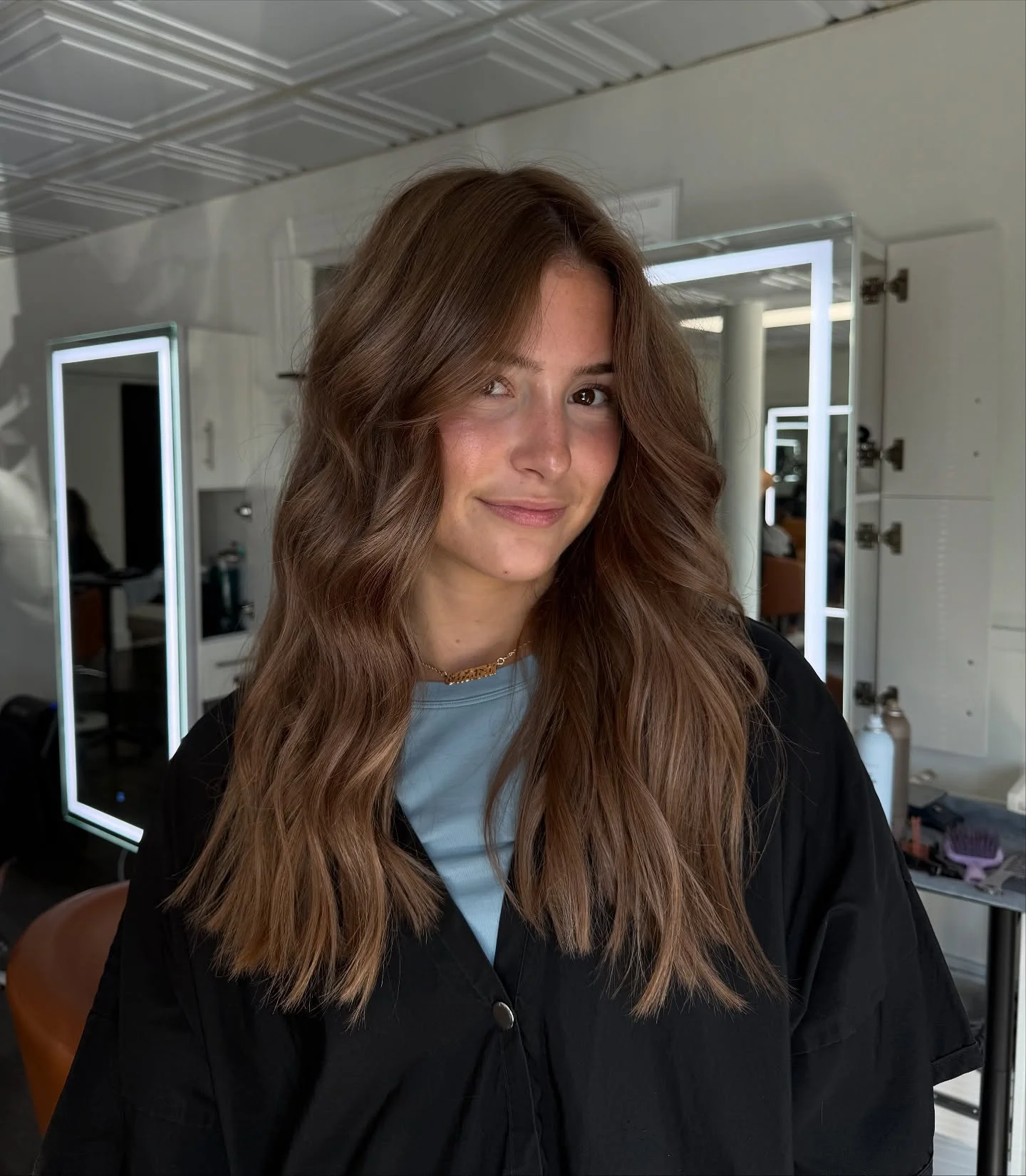 fall brown hair color ideas 2026 Light Mushroom Brown With Natural Autumn Texture