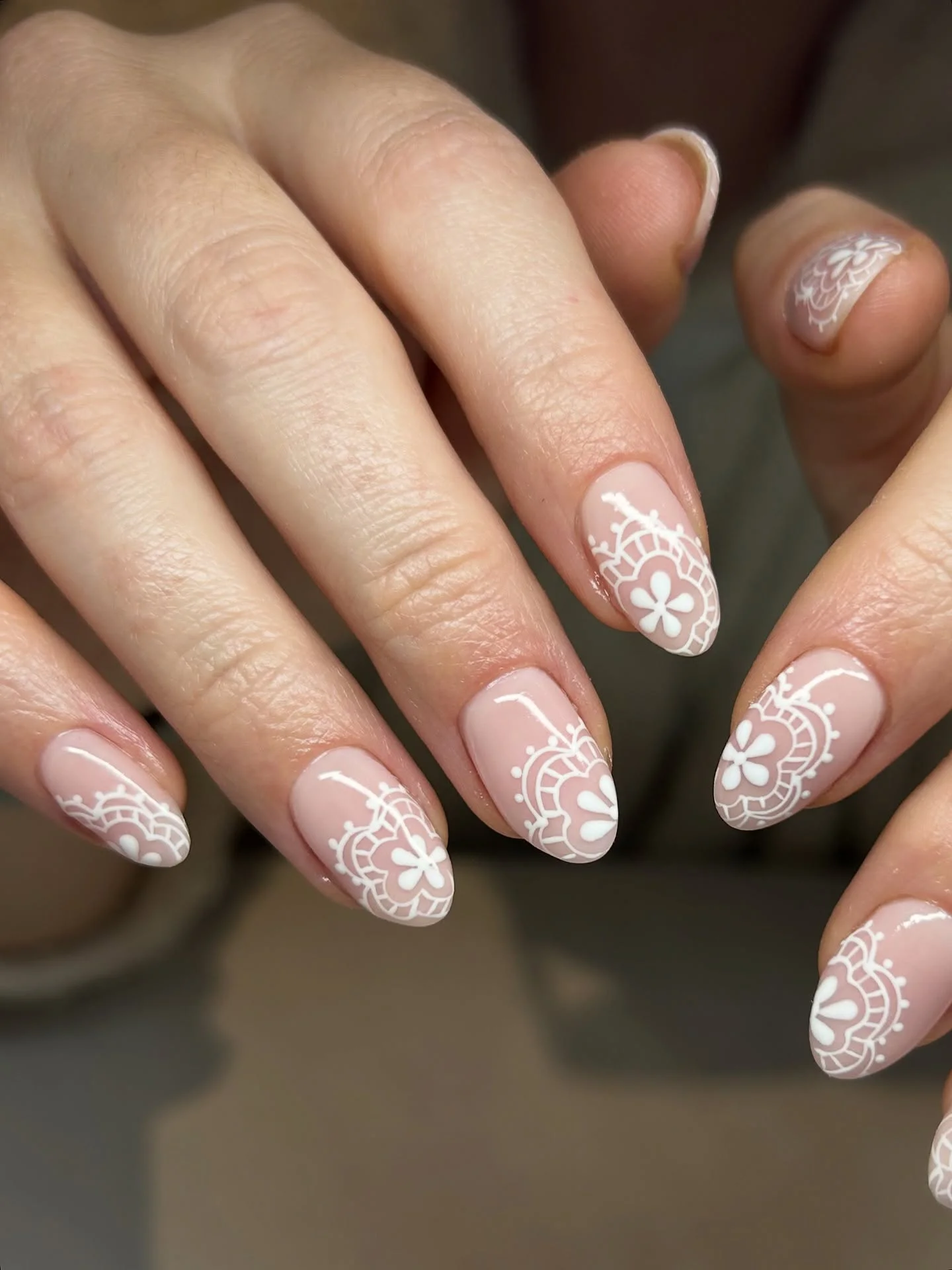 fall wedding nails 2026 Romantic Lace French Nails With Vintage Charm