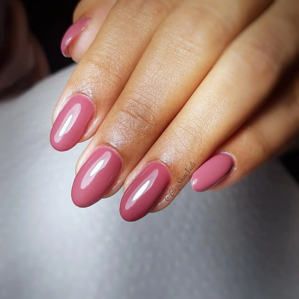 autumn nails color Soft Rose Pink Nails With A Clean Glossy Finish