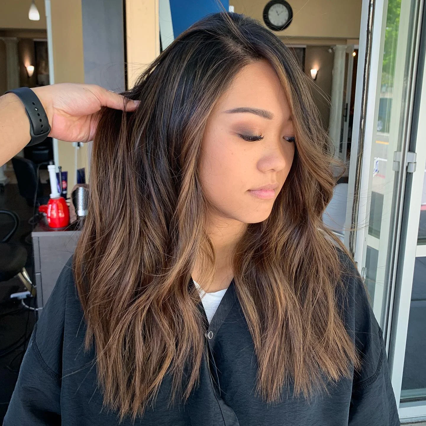 fall brown hair color ideas 2026 Dimensional Brunette With Soft Money Piece Highlights