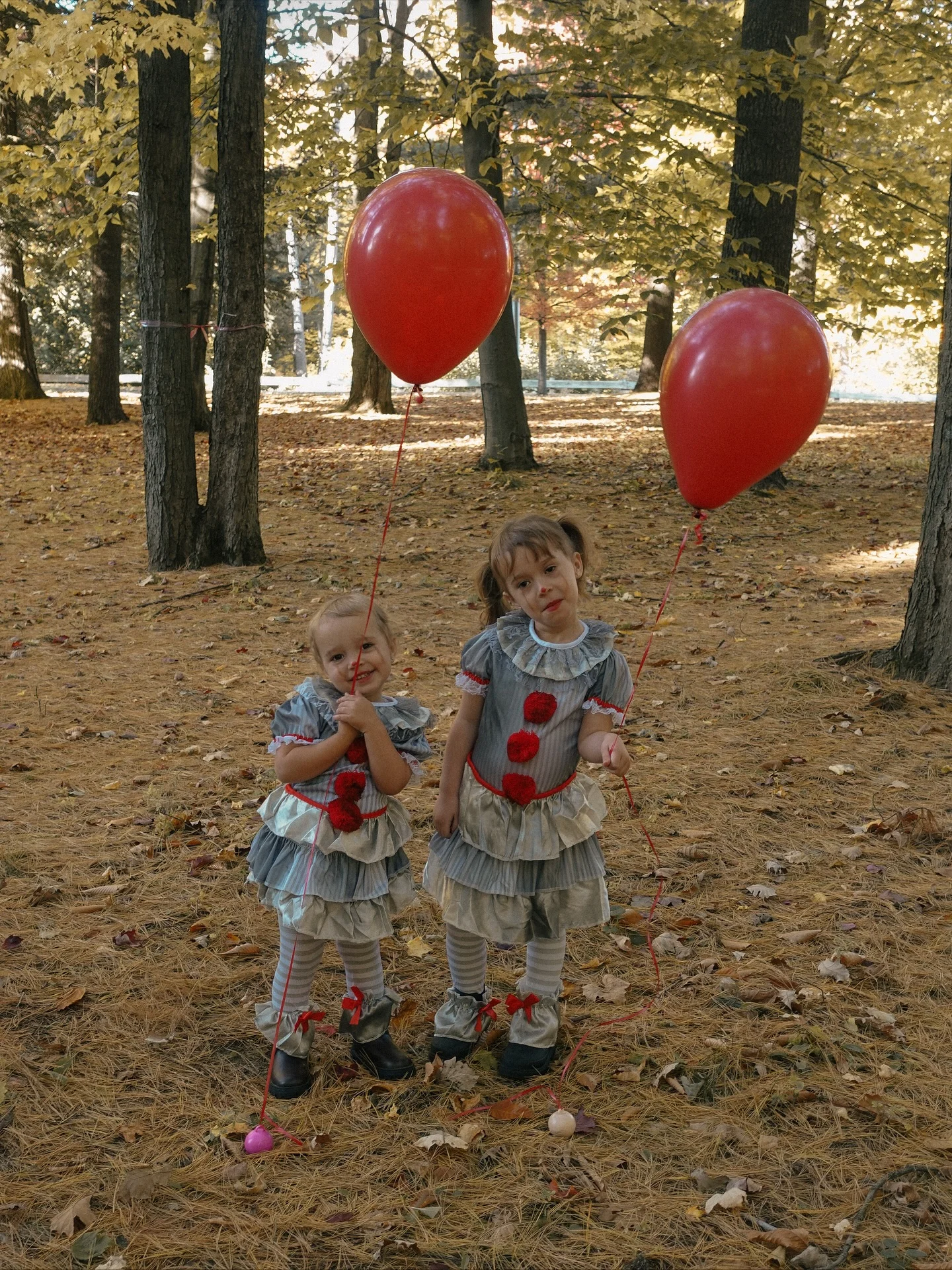halloween costume for kids 2026 Matching Vintage Clown Sisters