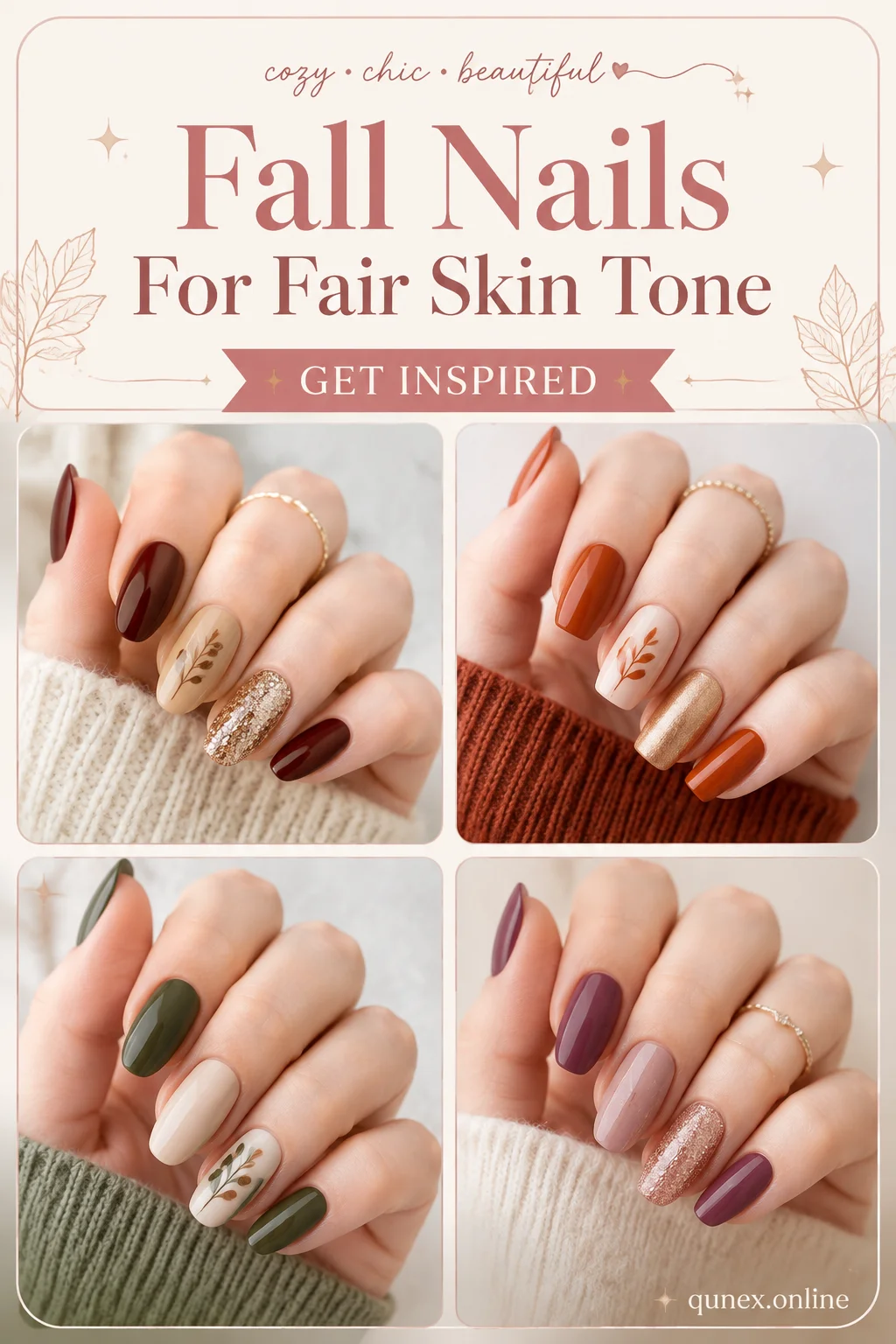 21 Fall Nails For Fair Skin Tones: 2026 Ideas, Colors & Designs