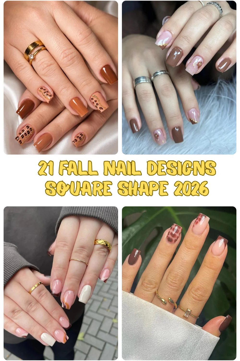 21 Fall Nail Designs Square Shape 2026: Trendy Square Manicure Ideas You'll Want This Season